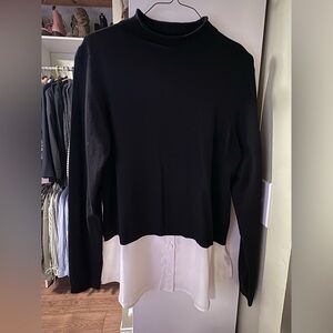 Adriana Papel black-and-white top